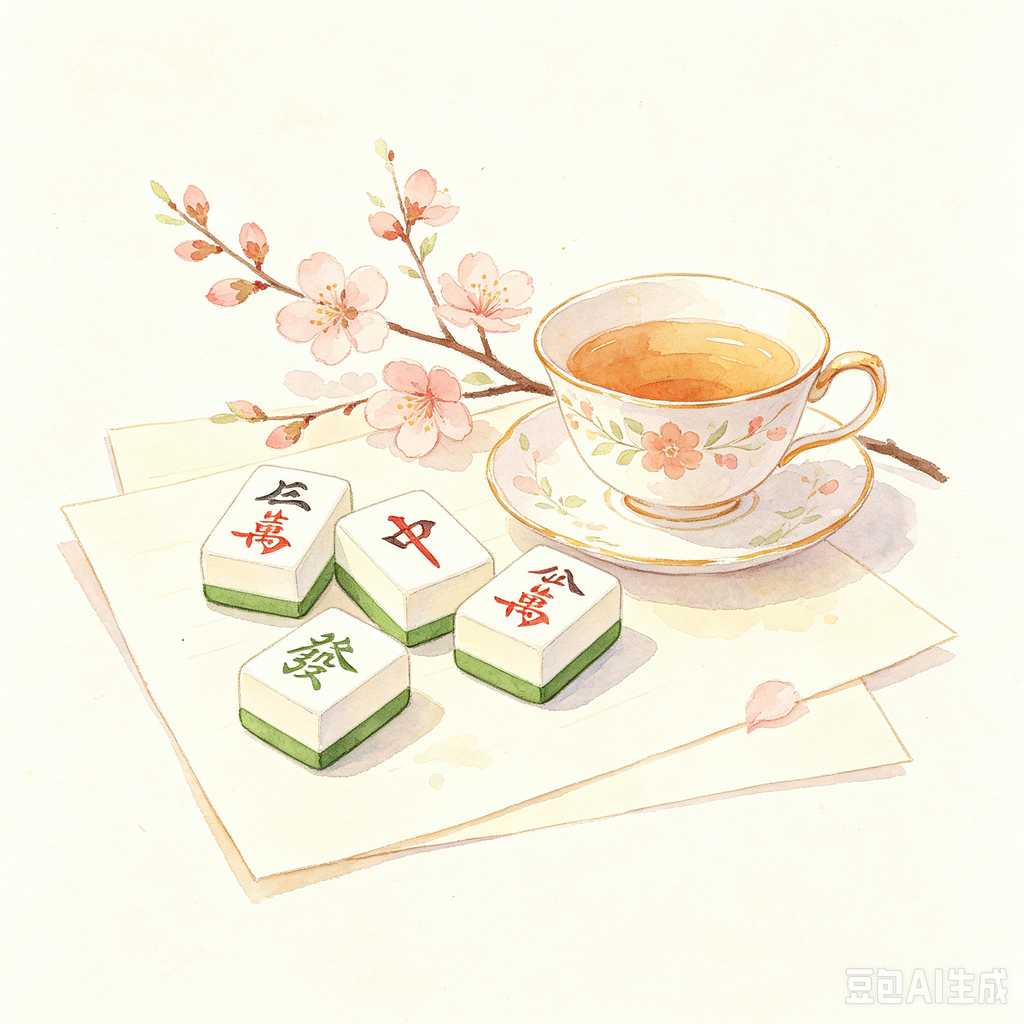 cute mini mahjong tiles set